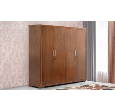 Emerson Solid Wood 4 Door Wardrobe by Damro